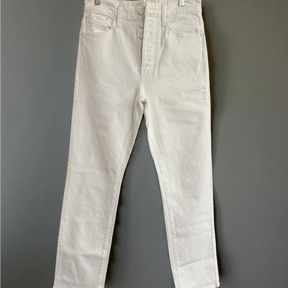 Mother high rise White Jeans